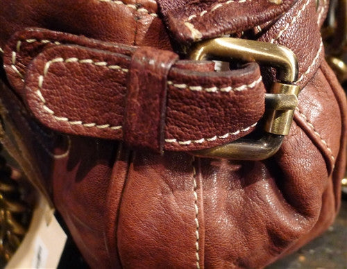 Malini Murjani Leather Shoulderbag with Chain Link Straps Ladies Designer  Handbags Purses Designer Leather Accessories Shoulder Strap Bag
