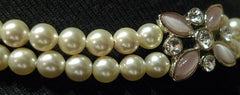 Mindy Lam Pearl Choker Necklace with Cameo and Swarovski Crystals