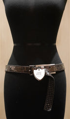 Hollywood Trading Company Studded Gunmetal Belt