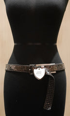 Hollywood Trading Company Studded Gunmetal Belt