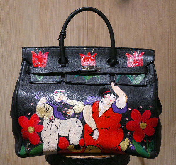 Custom painted Hermes Birkin bag